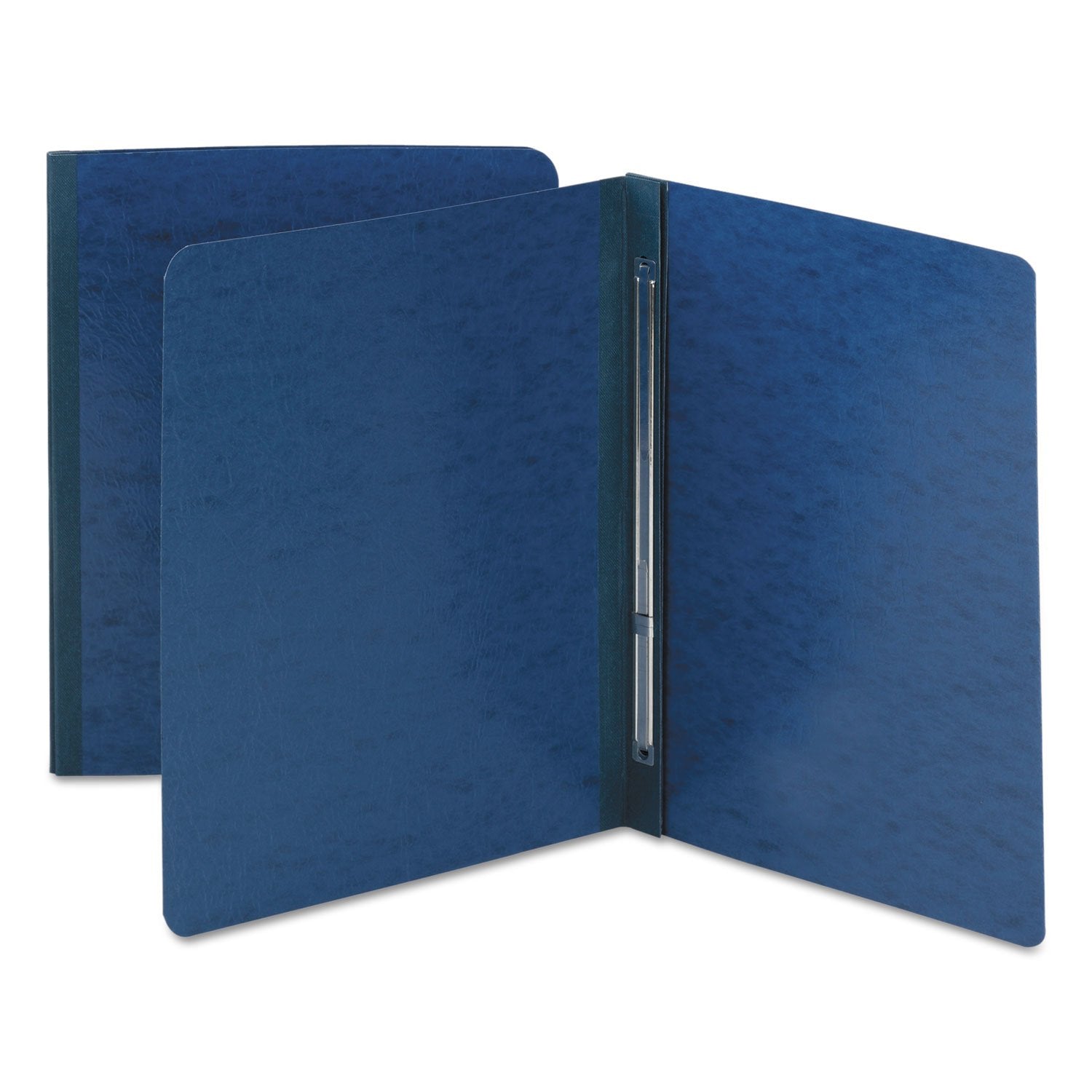 Smead PressGuard Report Cover, Metal Prong Side Fastener with Compressor, 3" Capacity, Letter Size, Dark Blue, 25 per Box (81352)