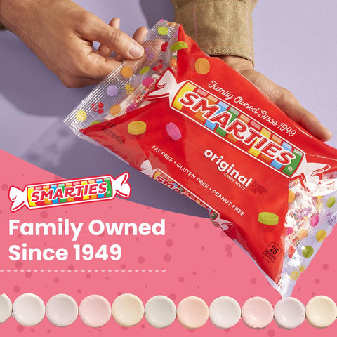 Smarties Candy Bulk Rolls Original Flavor - Gluten & Vegan Free - Classic Sweetness From Family Owned Company Since 1949, Peanut & Dairy Free - Perfect Halloween Candy - 5 oz Bag (Pack of 3)