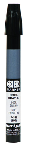 The Original Chartpak AD Marker, Tri-Nib, Cool Gray 9, 1 Each (P189)