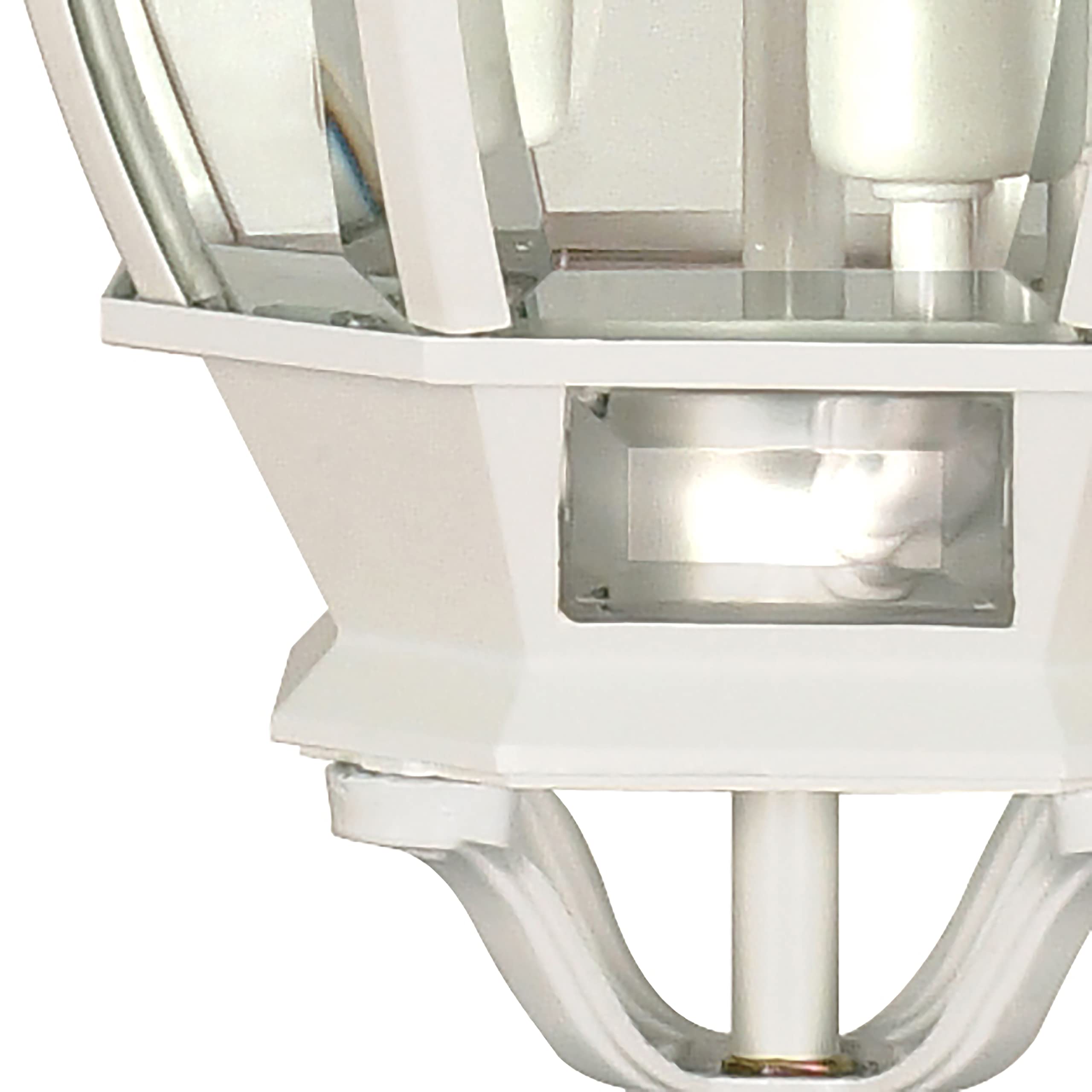 Nuvo Lighting 60/894 Traditional Three Light Hanging Lantern from Central Park Collection in White Finish