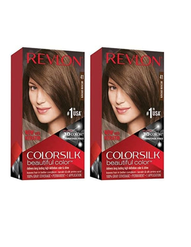 Revlon ColorSilk Beautiful Color 41 Medium Brown 1 ea (Pack of 2)