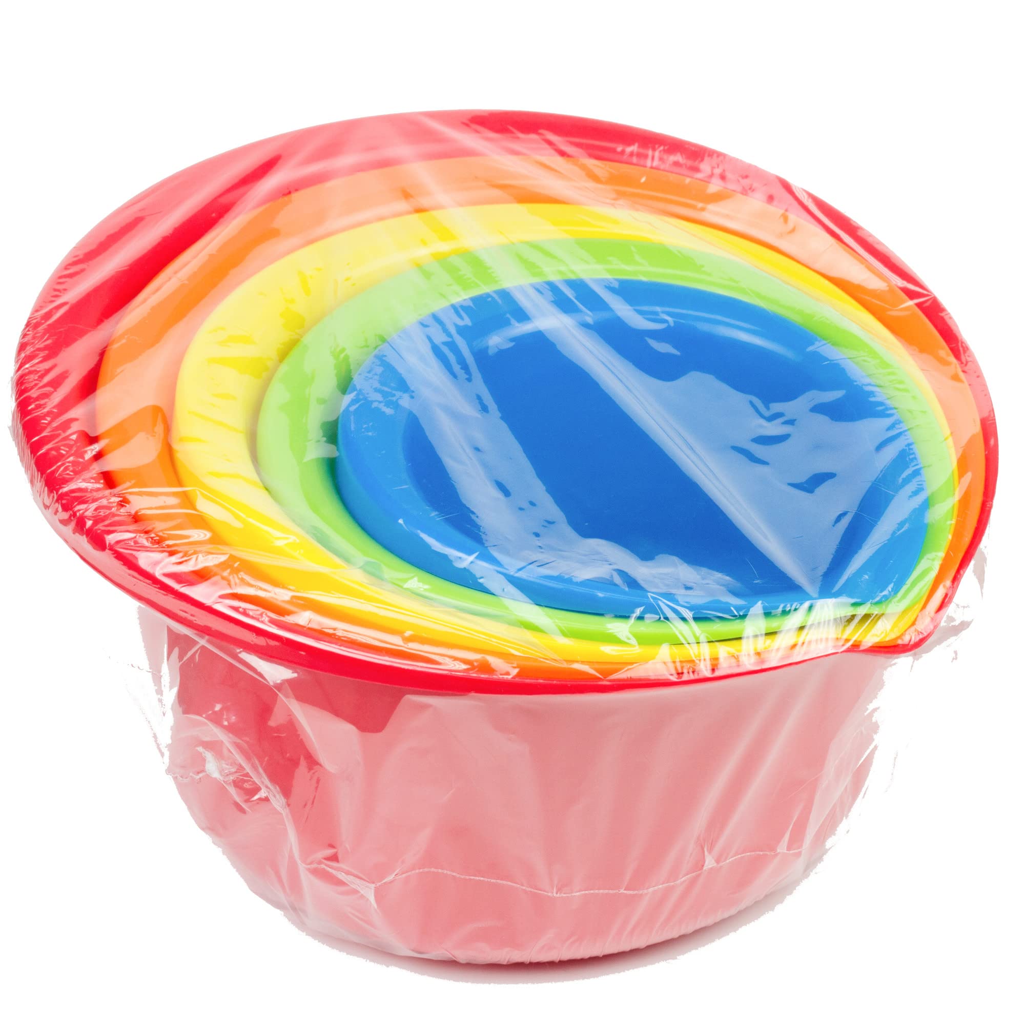 Chef Craft Select Plastic Mixing Bowl Set, 5 Piece, Multiple Color