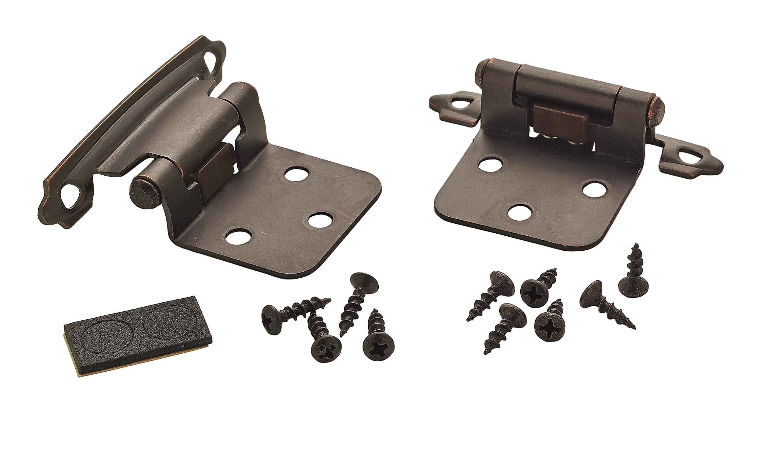 Amerock | Face Frame Cabinet Hinge | Variable Overlay 𝐇inge | Oil Rubbed Bronze | 2 Pack | Self-Closing 𝖧inge | Face Mount Ｈinge | Cabinet Door ᕼinge