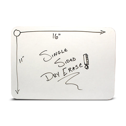 Flipside Products 11" x 16" Large Dry Erase White Boards, Classroom Pack, Single-Sided Lapboard for Class, Reusable for Group Participation - 12 Pack