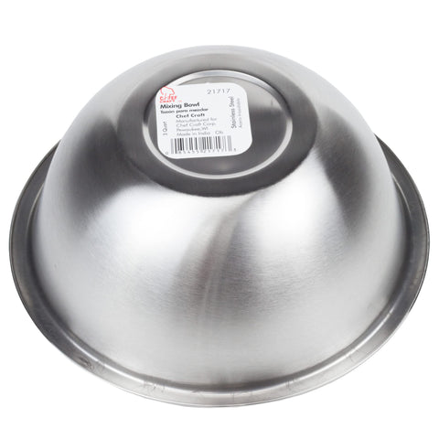 Chef Craft Brushed Mixing Bowl, 2.5-Quart, Stainless Steel