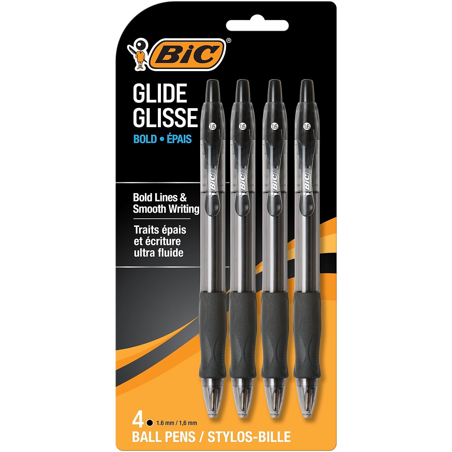 BIC 859025 Velocity Retractable Ballpoint Pens Bold Point Black Ink