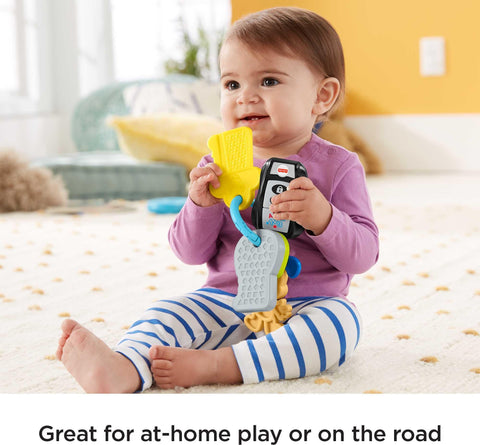 Fisher-Price Baby & Toddler Toy Laugh & Learn Play & Go Keys, Portable Educational Musical Activity for Infants Ages 6+ Months