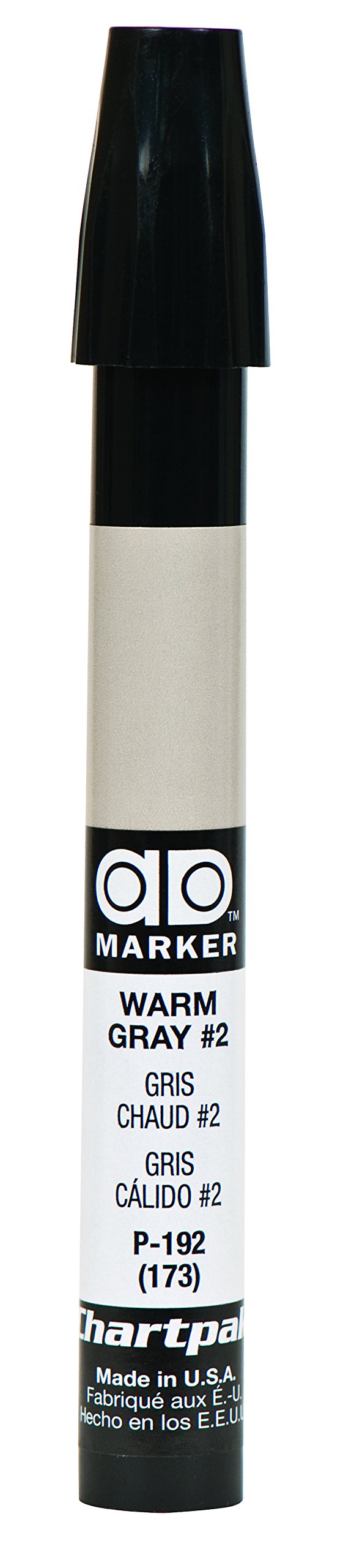 The Original Chartpak AD Marker, Tri-Nib, Warm Gray 2, 1 Each (P192)