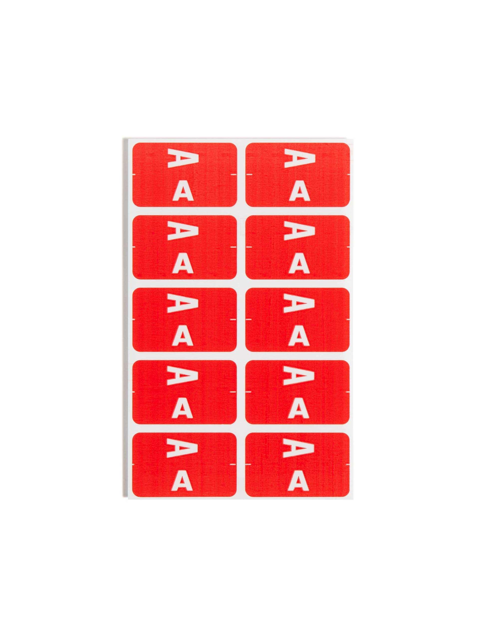 Smead AlphaZ ACCS Color-Coded Alphabetic Label, A, Label Sheet, Red, 100 per Pack (67171)