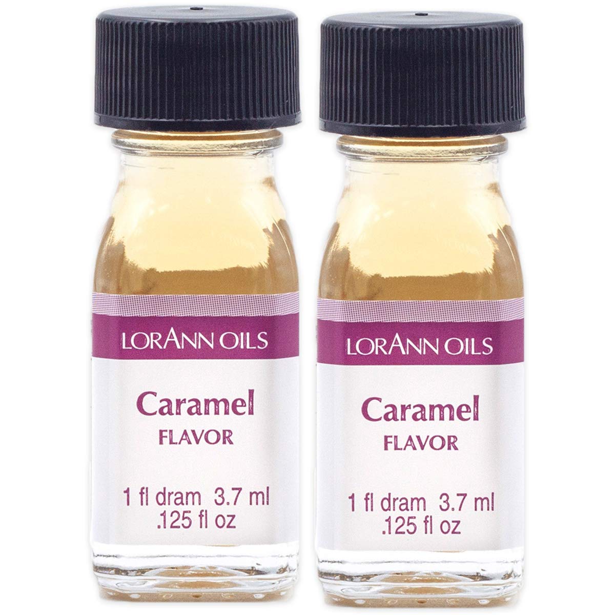 LorAnn Oils Super Strength Flavoring - Used For Candy Making, Flavoring, Baking, Hard Candy, & Flavor Oils - Bold, Natural Flavors 4X Stronger Than Extracts - Caramel, Pack of 2, 0.125 fl oz