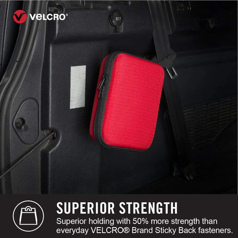 VELCRO Brand Industrial Strength Fasteners | Auto, RV, Boat Adhesive | Heavy Duty Strength for Dashboards & Consoles | Vinyl Compatible & Temperature Resistant | 3½in x 1½in Strips, Black