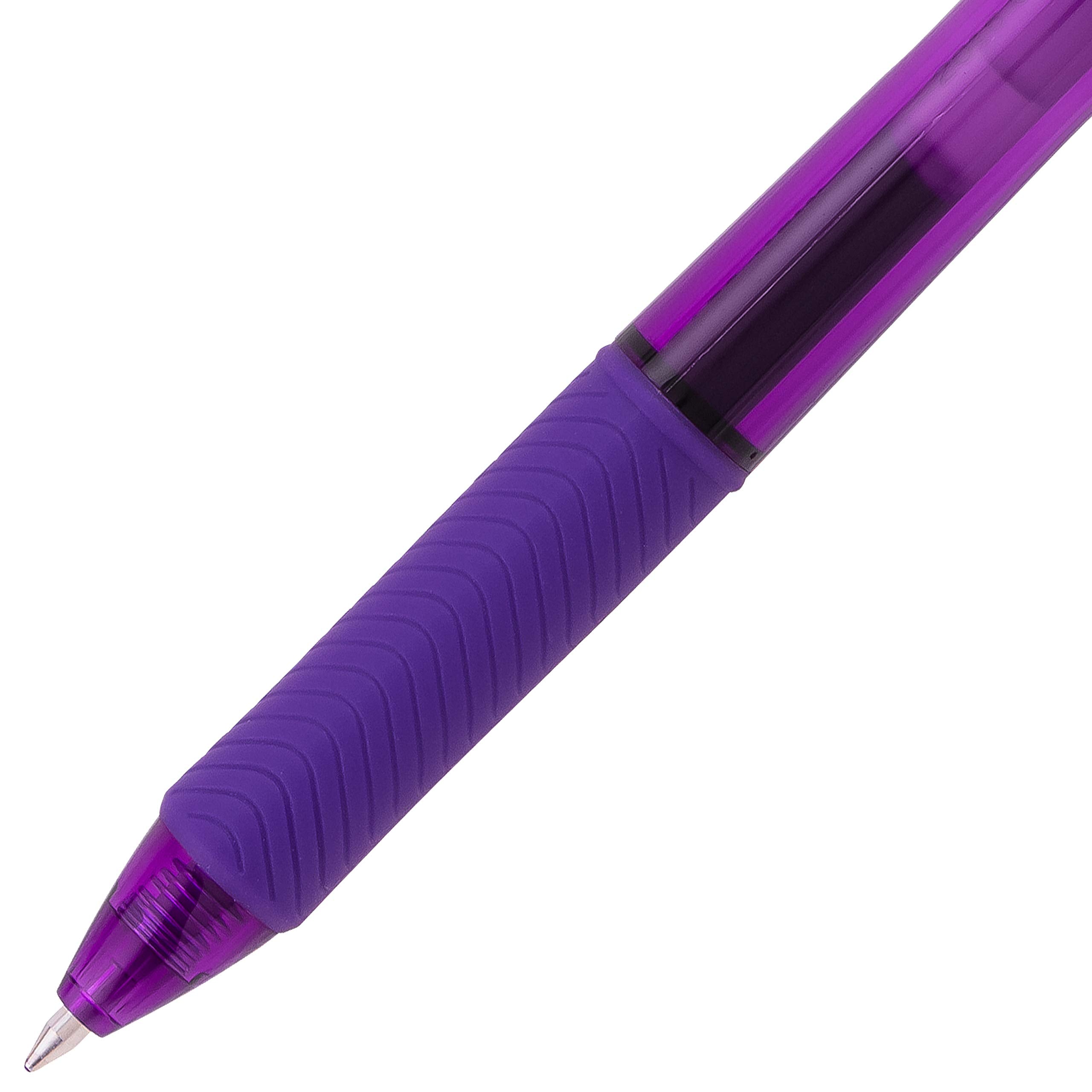 Pentel EnerGel-X Retractable Liquid Gel Pen, 0.7mm, Medium Line, Metal Tip, Violet, 3 Pack (BL107BP3V)