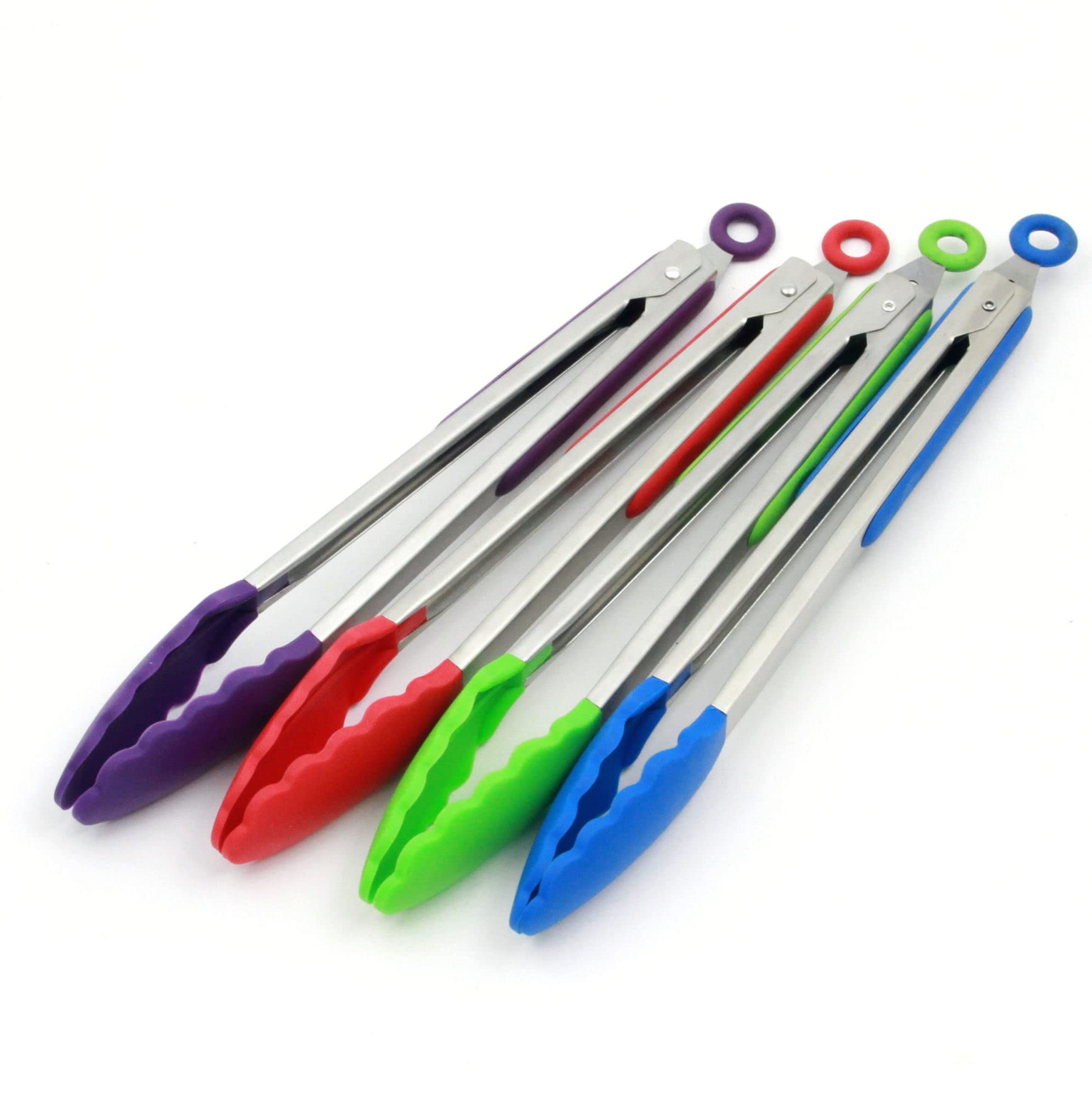 Chef Craft Premium Silicone Tongs, 12 inch, Green