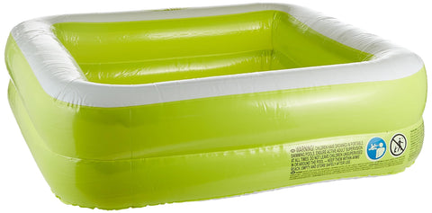 Intex Square Inflatable Kids Pool, 34 x 34 x 10 inches, Pink and White, 15 Gallon