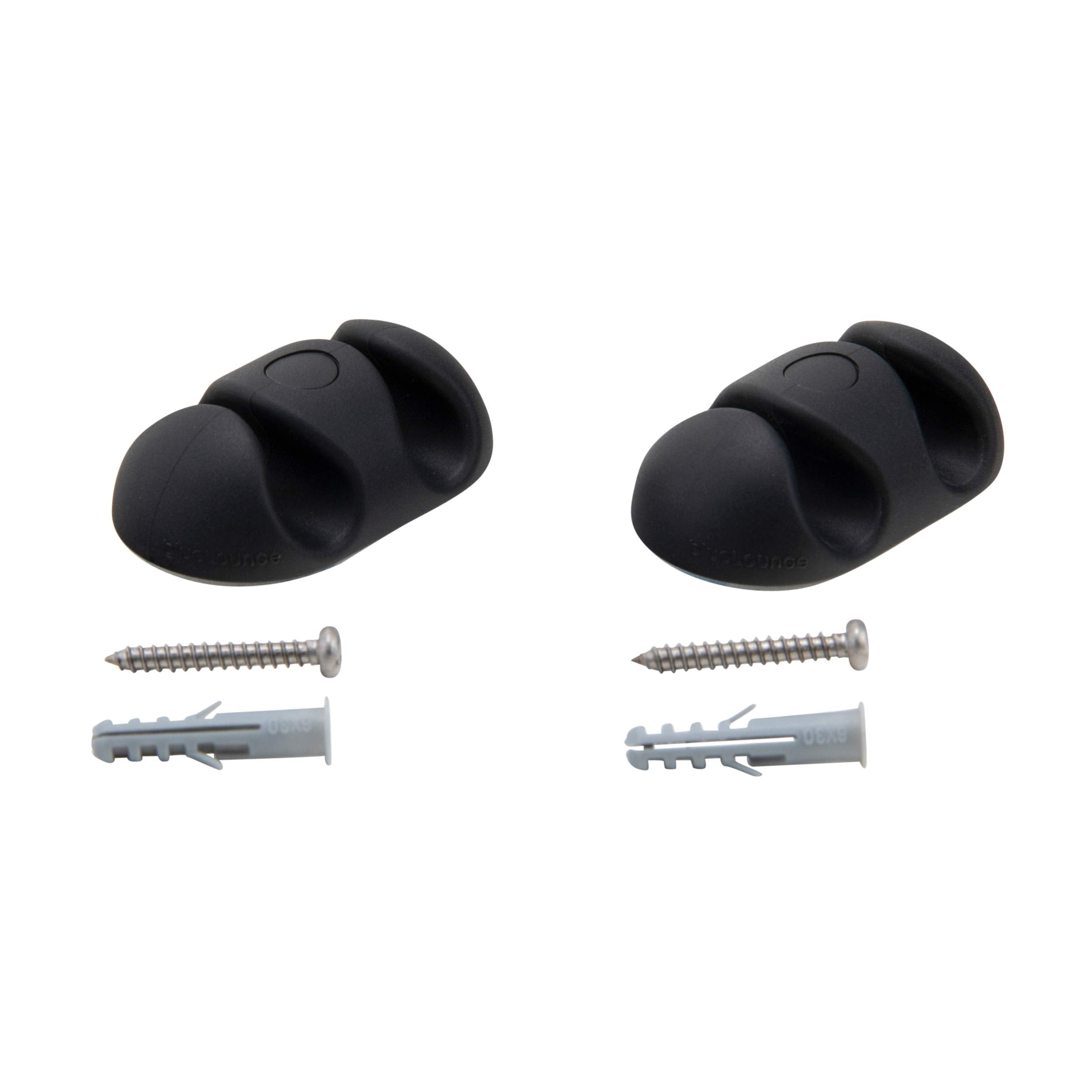 Bluelounge BLUCDXL2BL CableDrop Cable Organizer, 0.70" x 2" x 1.30", Black, 2 Piece