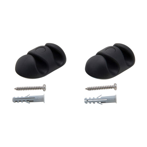 Bluelounge BLUCDXL2BL CableDrop Cable Organizer, 0.70" x 2" x 1.30", Black, 2 Piece