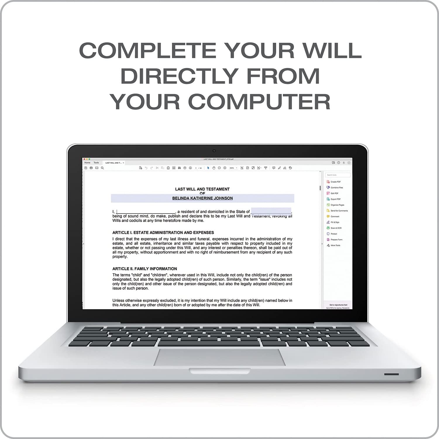 Adams Last Will and Testament, Forms and Instructions, Downloadable Product Details on Packaging, USA Only (LF235) 11x"8.5"x0.13"