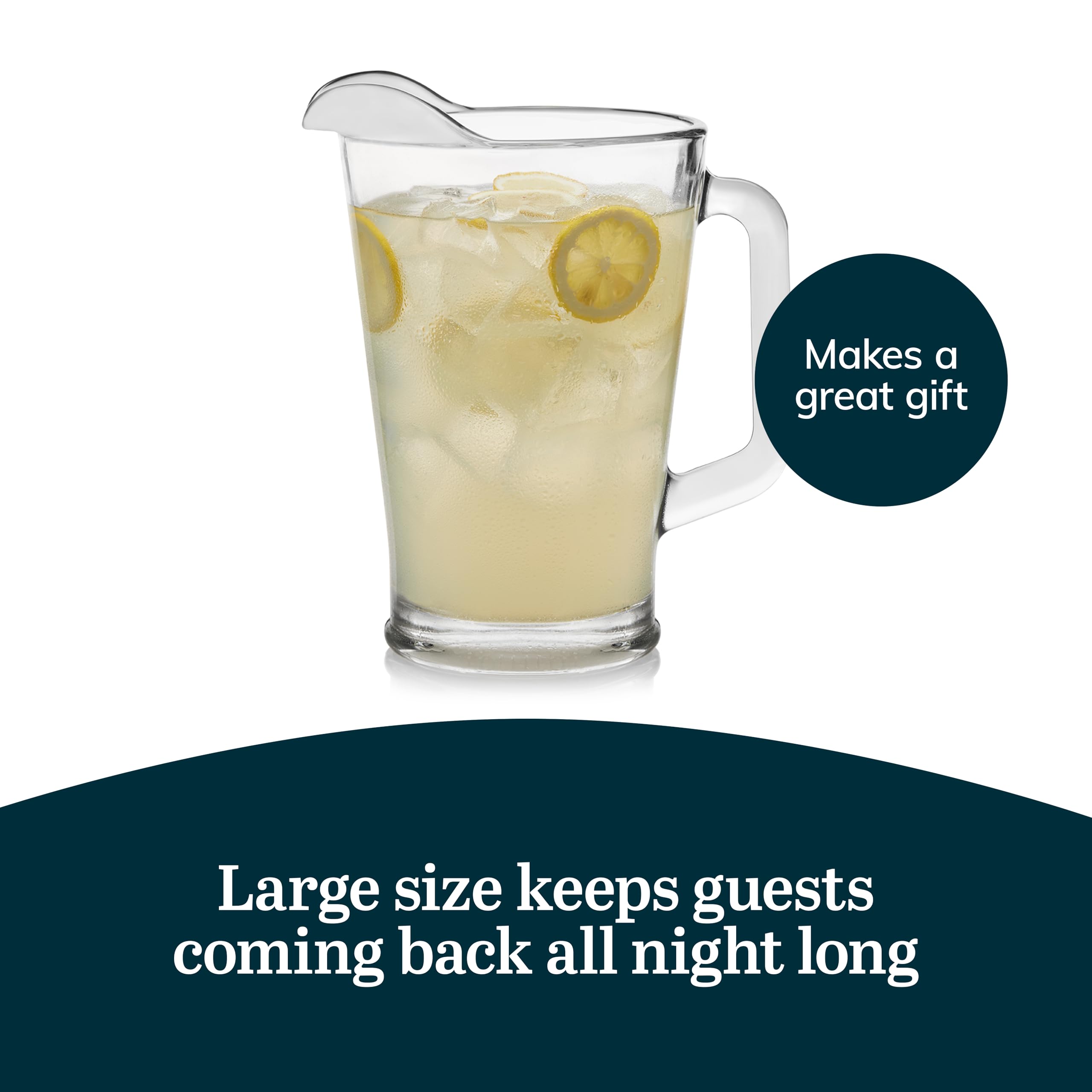 Libbey Glass Pitcher, 60-ounce