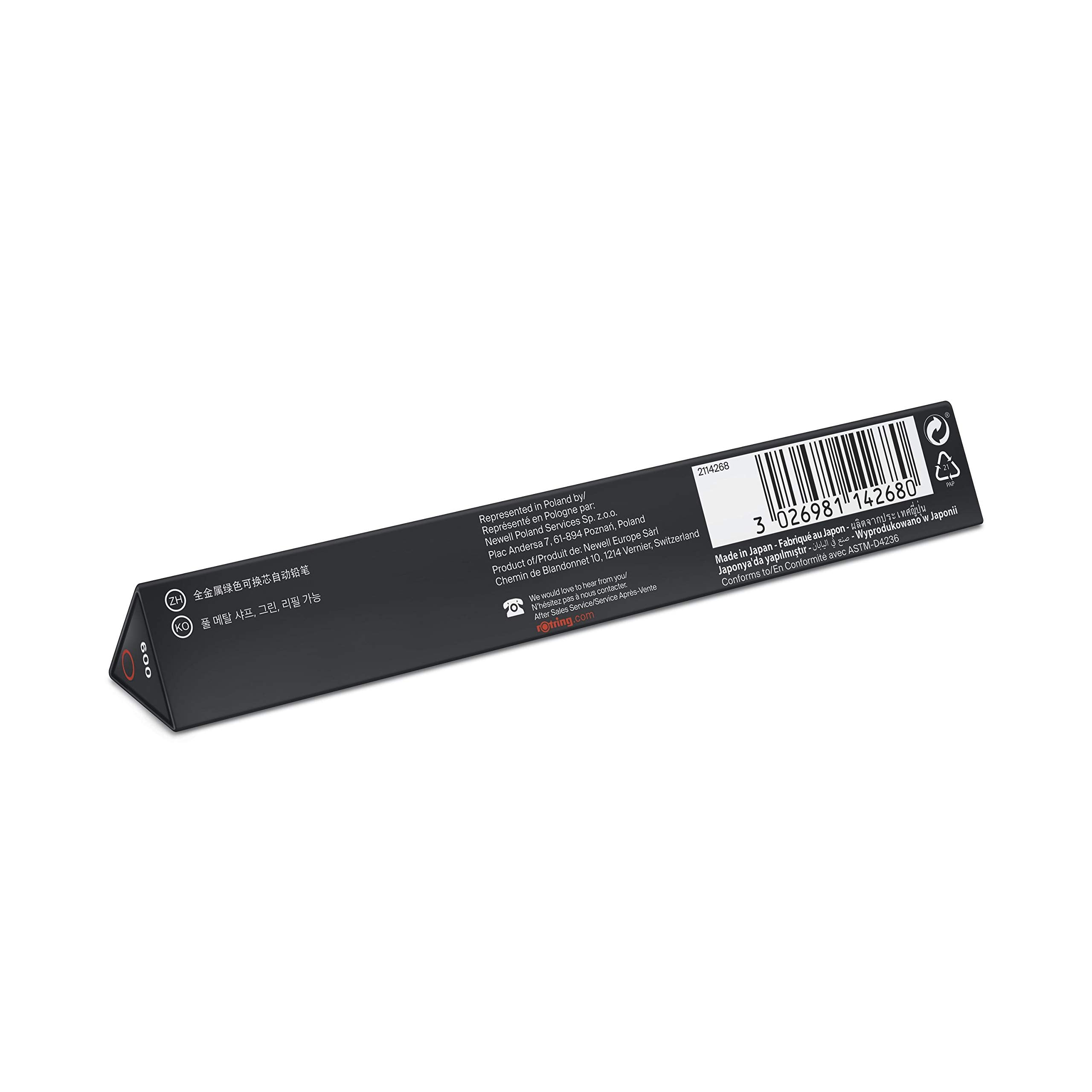 rOtring 1904444 600 Mechanical Pencil, 0.7 mm, Silver Barrel