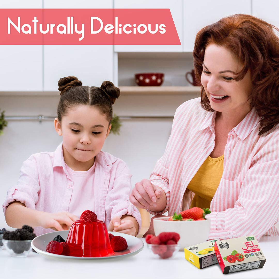 Bakol Jel Dessert - All Natural Vegan Dessert Mix - Kosher - Halal - No Artificial Sweeteners Flavors or Colors – Raspberry Flavor