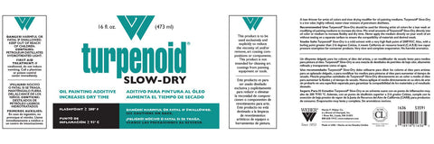 Weber Turpenoid Slow-Dry Oil Painting Additive, 16 fl. oz./473ml Bottle, Clear, 1 Each (1636)