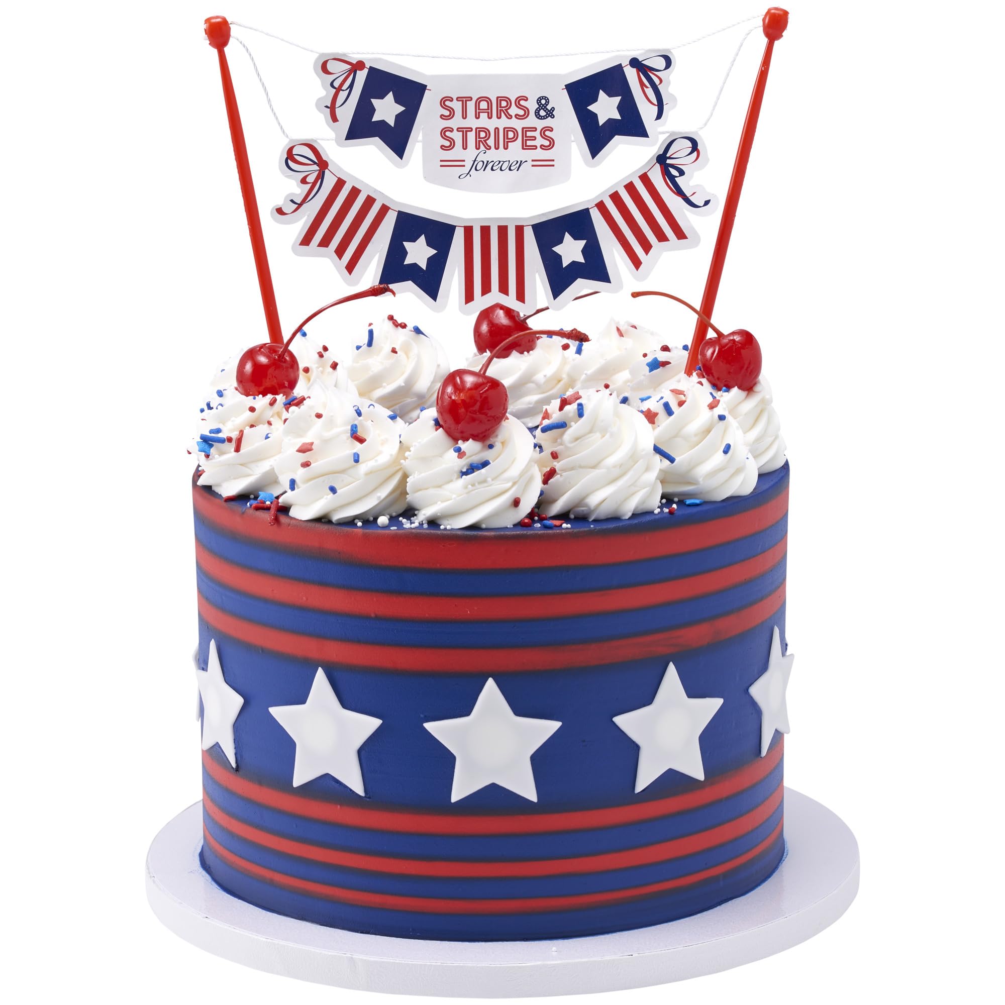 DecoPac Patriotic Fusion Mix Sprinkles, 27oz, Red, White, Blue Candy Sprinkles in Handheld Container, Edible Decorations For July 4th, Independence Day, Celebration Cakes, Cupcakes, Cookies and Donuts