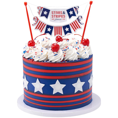 DecoPac Patriotic Fusion Mix Sprinkles, 27oz, Red, White, Blue Candy Sprinkles in Handheld Container, Edible Decorations For July 4th, Independence Day, Celebration Cakes, Cupcakes, Cookies and Donuts
