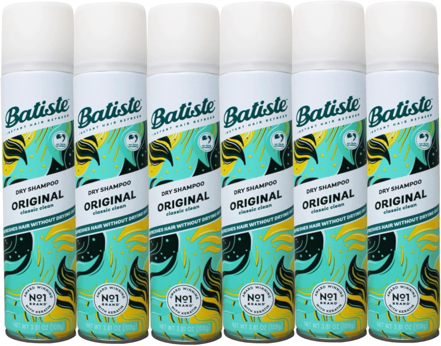 Batiste Dry Shampoo Original 200 ml (Pack of 6)