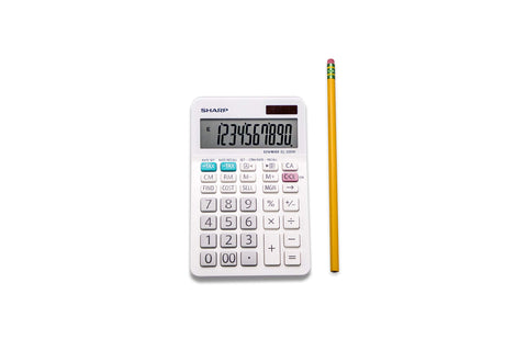 Sharp EL-330WB Standard Function Basic Desktop Calculator, Large Display, for Home and Office, Dual Power, Solar and Battery…