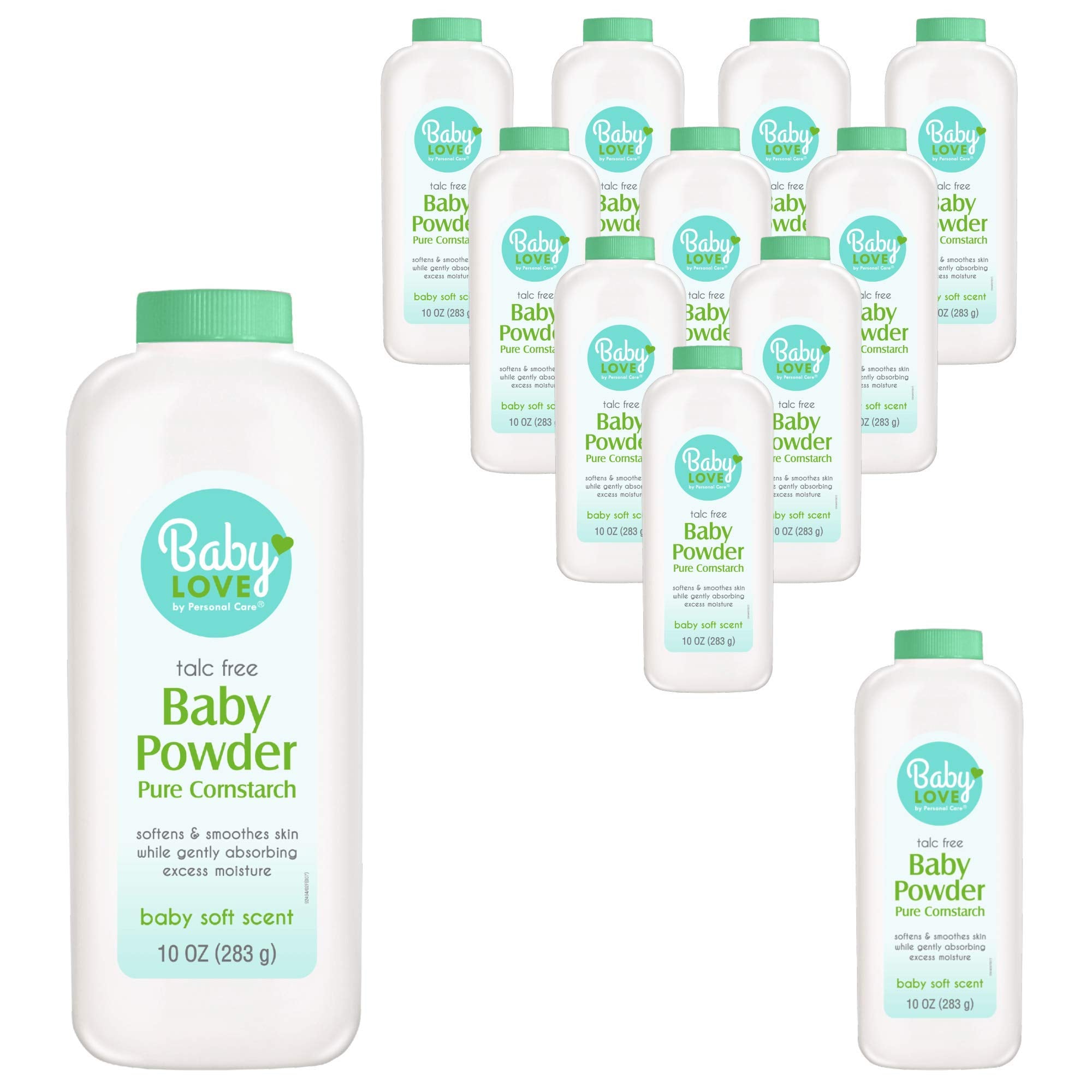 Baby Powder, Pure Cornstarch, 10-oz. (pack of 12)