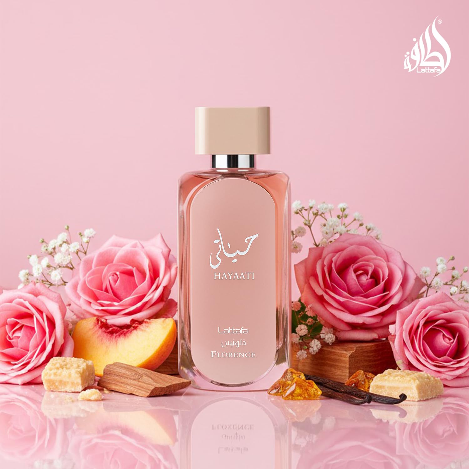 Lattafa Hayaati Florence for Women Eau de Parfum Spray, 3.4 Ounce