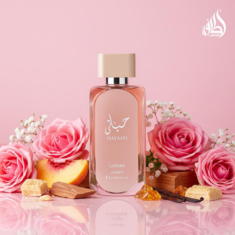 Lattafa Hayaati Florence for Women Eau de Parfum Spray, 3.4 Ounce