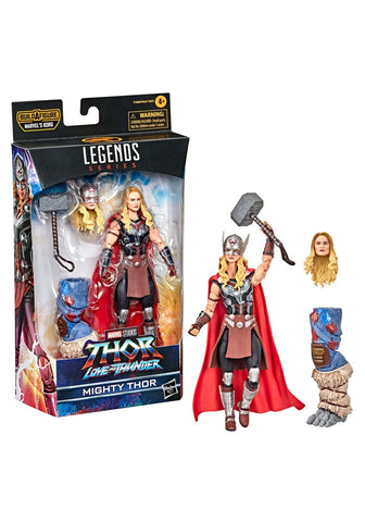 Marvel Legends Series Thor: Love and Thunder Mighty Thor Action Figure 6-inch Collectible Toy, 4 Accessories, 1 Build-A-Figure Part