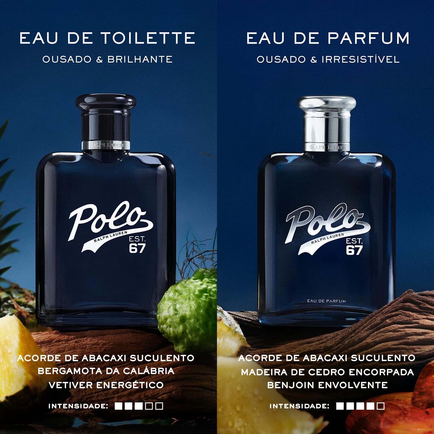 Ralph Lauren - Polo 67 - Eau de Toilette - Men's Cologne - Woody & Solar Scent - With Sunflower, Bergamot, & Patchouli - 2.5 Fl Oz
