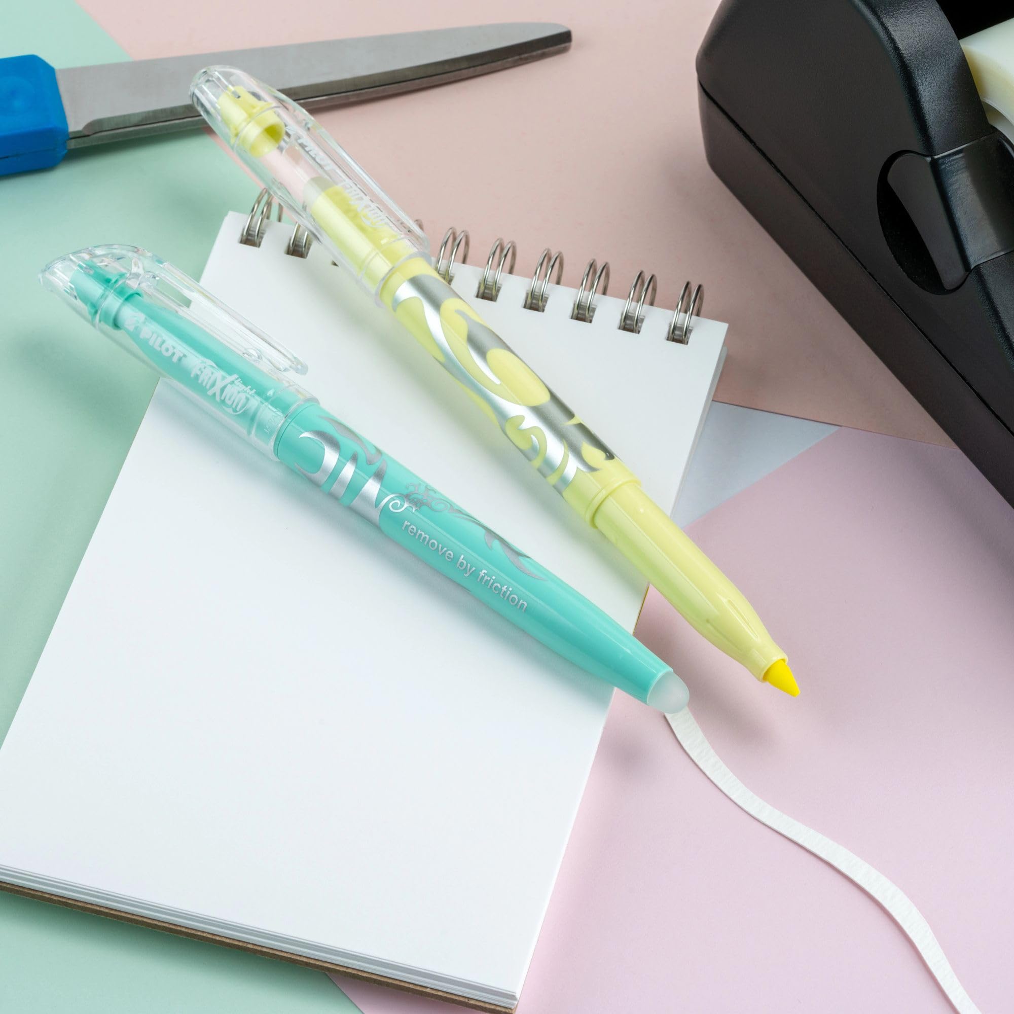 Pilot FriXion Light Pastel Erasable Highlighters, Chisel Tip, Assorted Colors, 2 Count