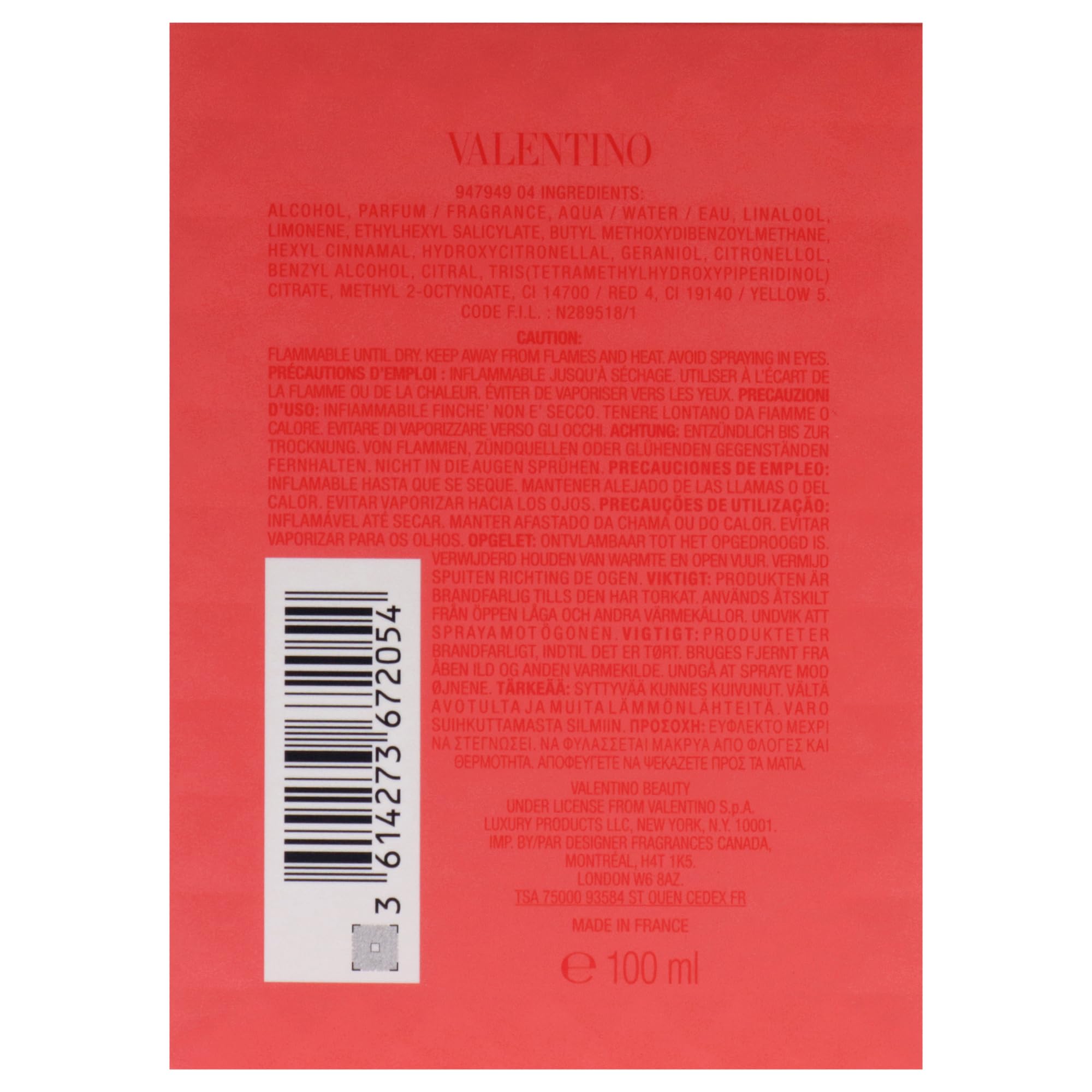Valentino Donna Born In Roma Coral Fantasy by Valentino for Women - 3.4 oz EDP Spray