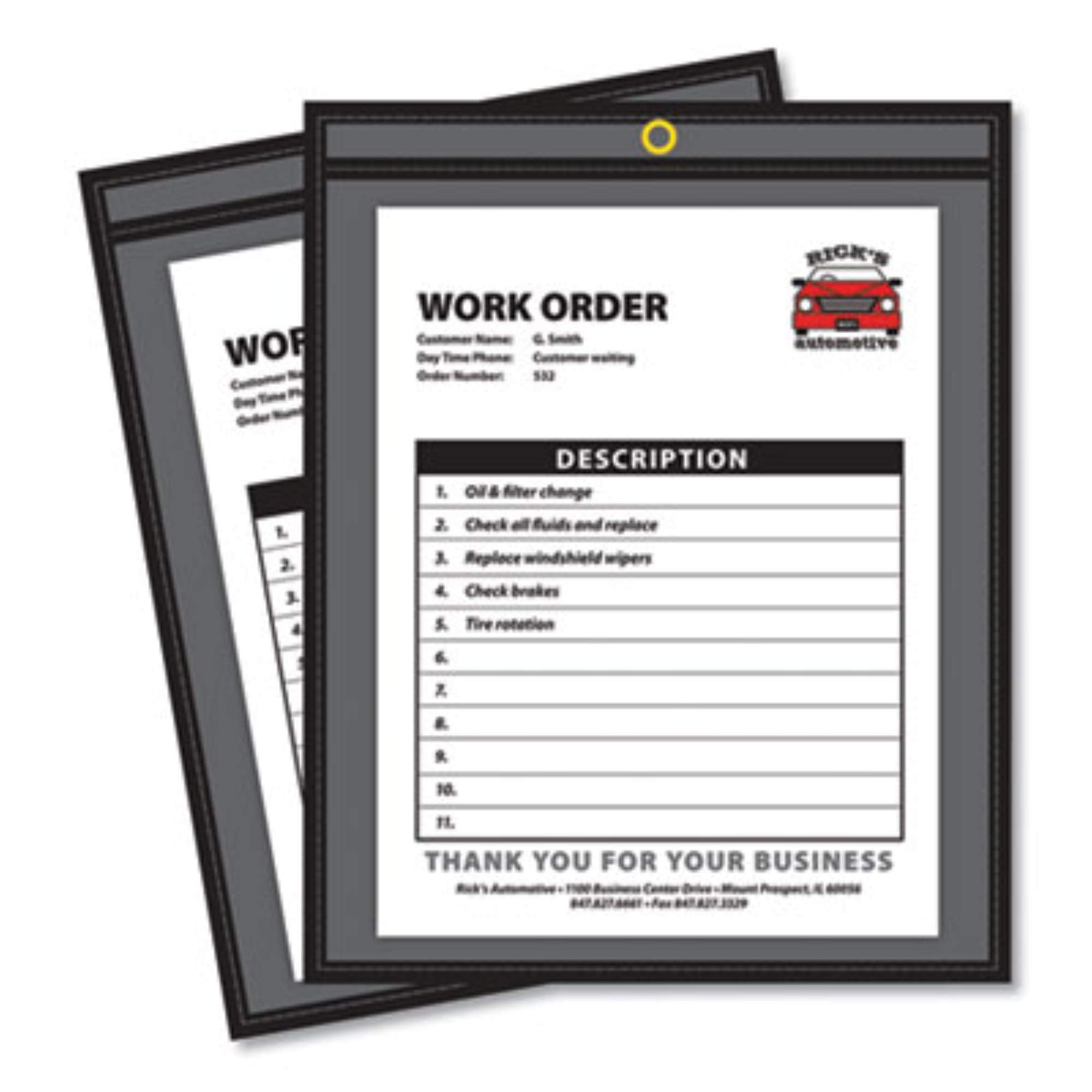 C-Line Shop Ticket Holders, Stitched 9 x 12-Inch