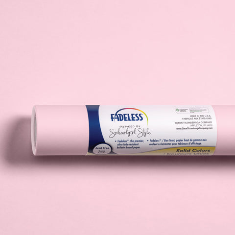 Fadeless Schoolgirl Style Bulletin Board Paper, Pretty in Pink 47.25" x 50', 1 Roll
