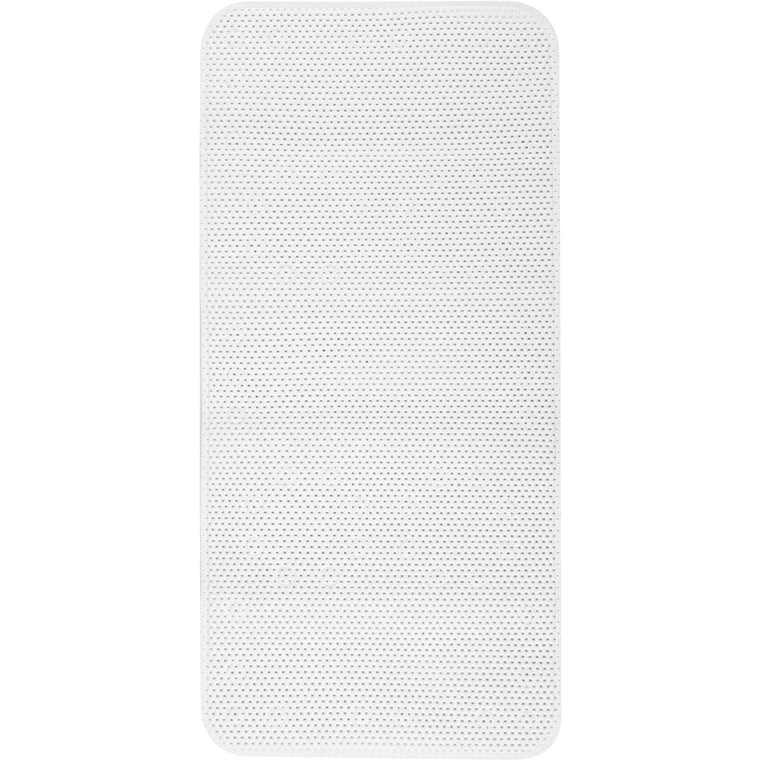 Duck Brand Softex Bath Mat for Tubs, Machine Washable, 17 x 36 Inches, White, Skid Resistant (393477)