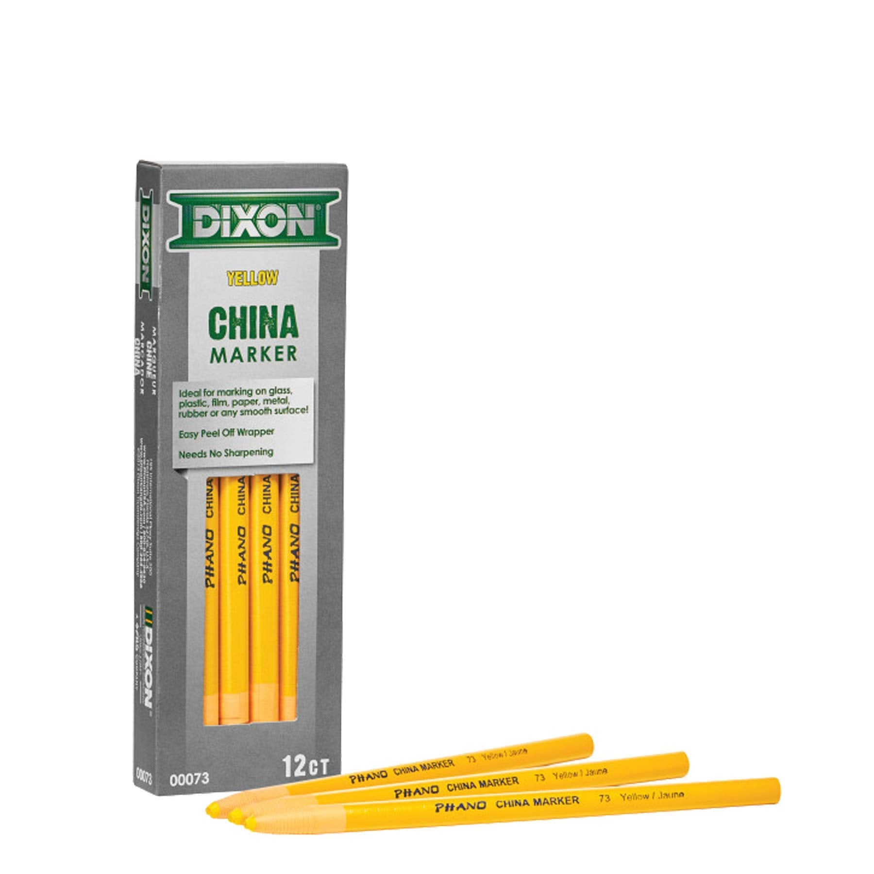 CHINA MARKERS - YELLOW - (12/PKG)