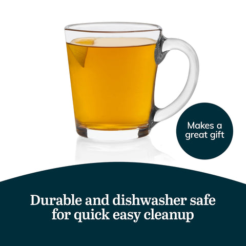 Libbey All-Purpose Glass Mug Set, 13.5-ounce, Set of 12