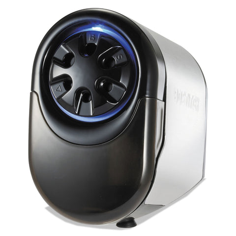 Bostitch Office QuietSharp Electric Pencil Sharpener, Heavy Duty Classroom or Office Use, Size Selector with 6 Different Sizes, Silver/Black