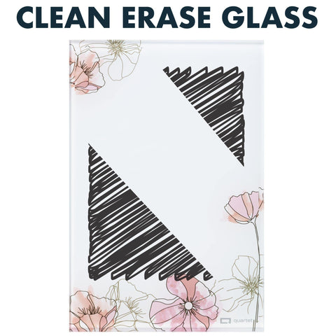 Quartet Glass Desktop Notepad, 9" x 6", Whiteboard, Dry Erase Surface, Dot/White, 2 Pack (GDP96D)