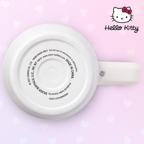 Silver Buffalo Sanrio Hello Kitty & Friends Cinnamoroll, Kuromi, Chococat, Badtz-Maru, Keroppi, Sticker Double Walled Stainless Steel Tumbler w Handle and Straw, Fits in Standard Cup Holder, 40 Ounces