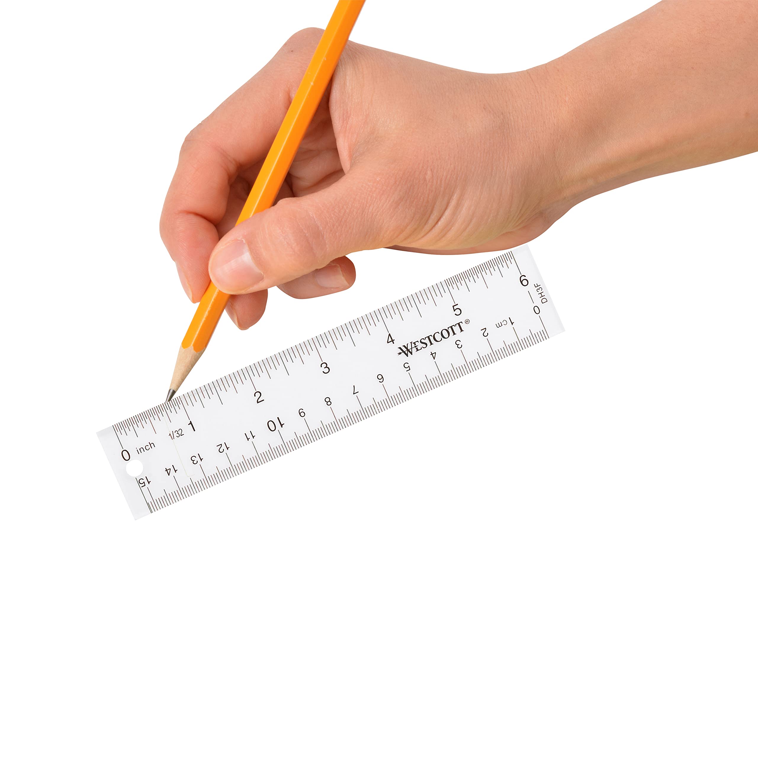 Westcott 10561 Acrylic Clear Ruler, 6 in