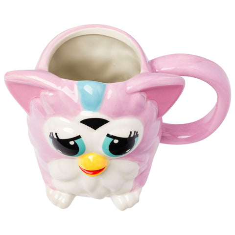 Silver Buffalo Furby Pink Ceramic 3D Sculpted Mug, 20 Ounces
