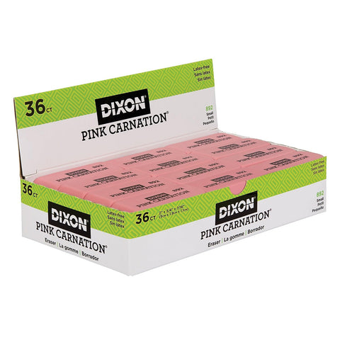 Dixon Pink Carnation Block Eraser, Pink, Bulk (DIX38920)