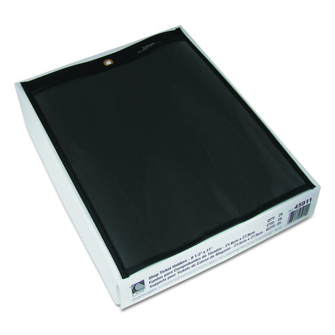 C-Line Shop Ticket Holders, Stitched, One Side Clear, 8-1/2" x 11", Box of 25 (45911)