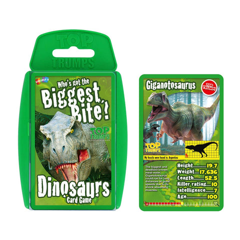 Top Trumps Dinosaurs Classics Card Game, Learn About The Tyrannosaurus Rex, Stegosaurus, Giganotsaurus in This Educational Pack, Gift and Toy for Boys and Girls Aged 6 Plus