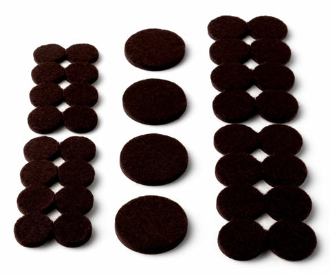 Scotch Caster Cups SP902-NA, Square Hard Brown, Floor Protectors for Furniture, 2-in, 4/Pack, 6-Packs, 24 Total
